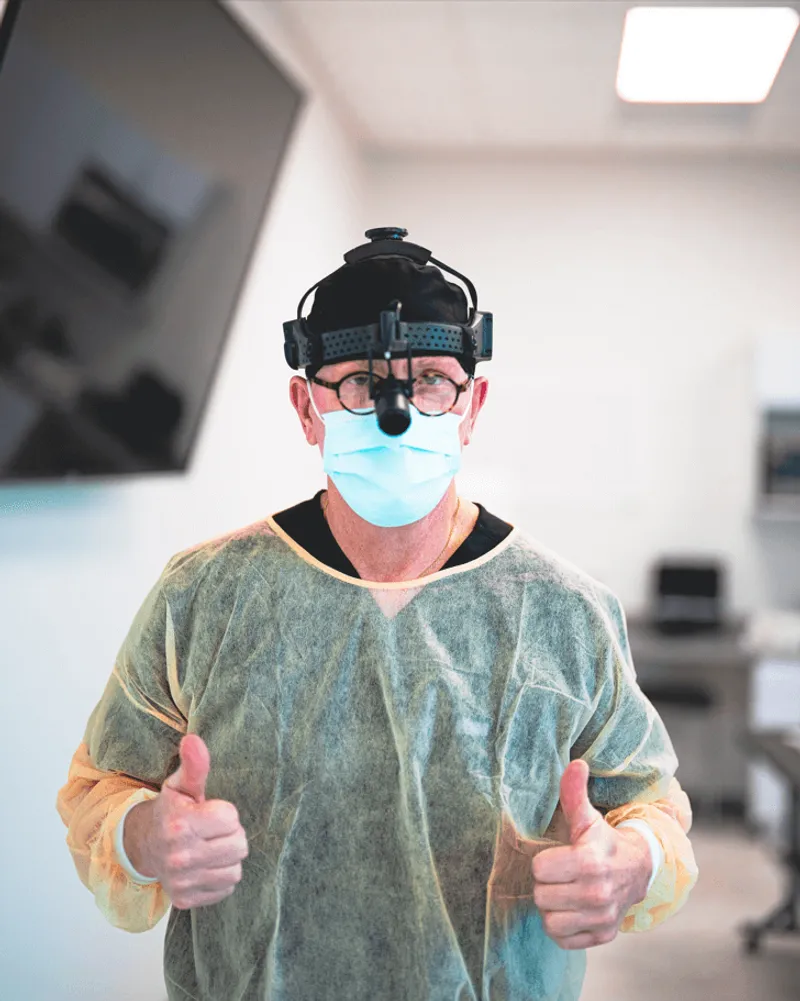 Dr. Brooks with two thumbs up